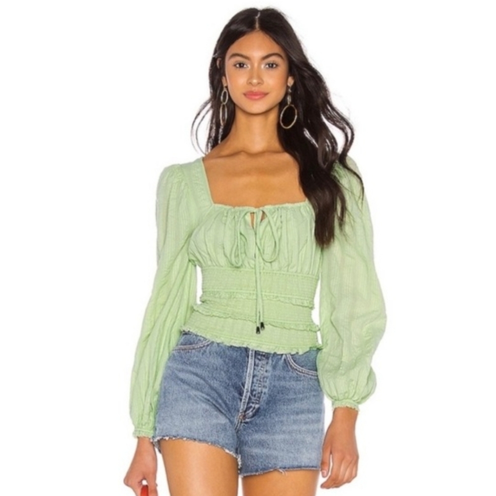Free People Lolita Top In Queen Green